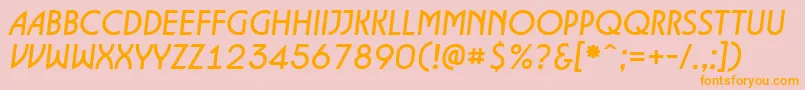 ALancetItalic Font – Orange Fonts on Pink Background