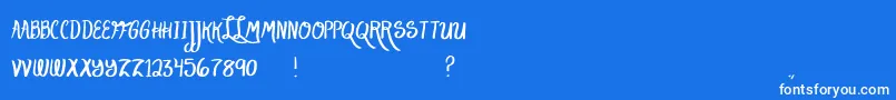 Шрифт LakeScript – белые шрифты на синем фоне