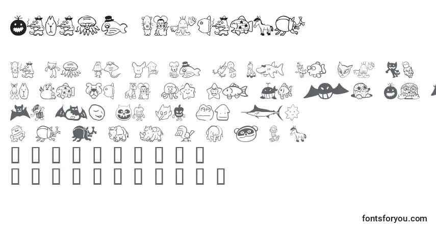A fonte Sakabe Animal02 – alfabeto, números, caracteres especiais