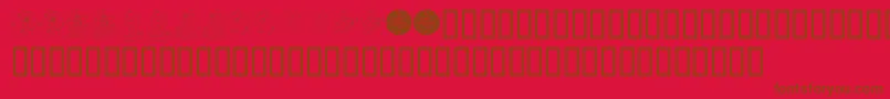 KrLilWeenDings Font – Brown Fonts on Red Background