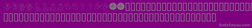 KrLilWeenDings Font – Gray Fonts on Purple Background