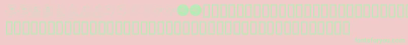 KrLilWeenDings-fontti – vihreät fontit vaaleanpunaisella taustalla