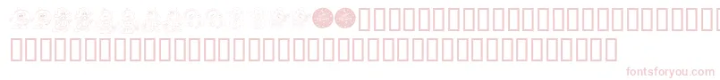 fuente KrLilWeenDings – Fuentes Rosadas Sobre Fondo Blanco