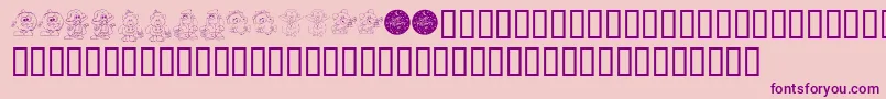 fuente KrLilWeenDings – Fuentes Moradas Sobre Fondo Rosa