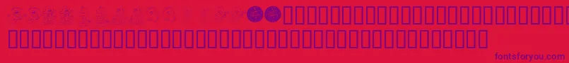KrLilWeenDings Font – Purple Fonts on Red Background