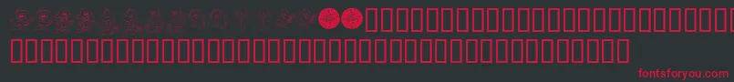 KrLilWeenDings Font – Red Fonts on Black Background