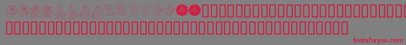 KrLilWeenDings Font – Red Fonts on Gray Background