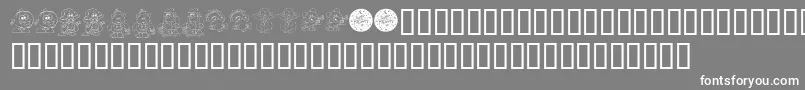 KrLilWeenDings Font – White Fonts on Gray Background