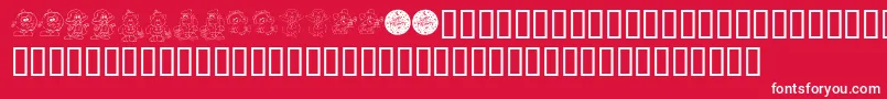 KrLilWeenDings Font – White Fonts on Red Background
