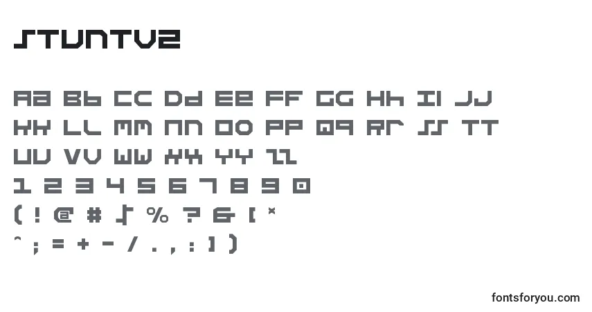 Fuente Stuntv2 - alfabeto, números, caracteres especiales