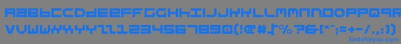 Stuntv2-Schriftart – Blaue Schriften auf grauem Hintergrund