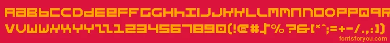 フォントStuntv2 – 赤い背景にオレンジの文字