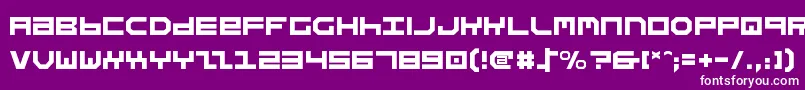 フォントStuntv2 – 紫の背景に白い文字