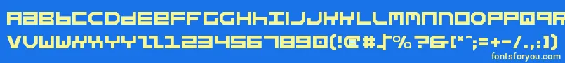 Stuntv2 Font – Yellow Fonts on Blue Background