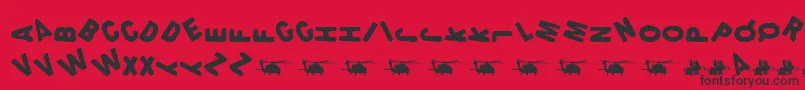 Lethality Font – Black Fonts on Red Background