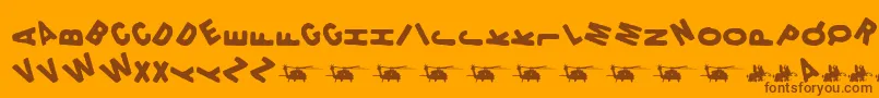 Lethality Font – Brown Fonts on Orange Background