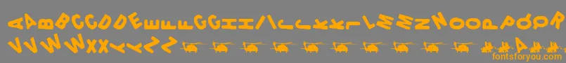 Lethality Font – Orange Fonts on Gray Background