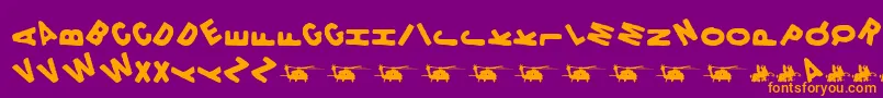 Lethality Font – Orange Fonts on Purple Background