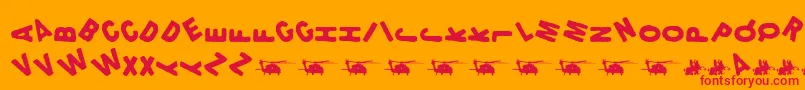 Lethality Font – Red Fonts on Orange Background