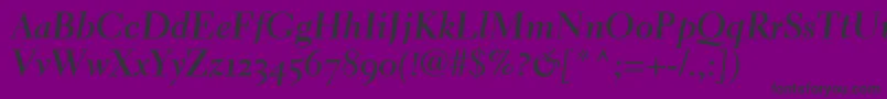 ElectraLhBoldCursiveOldstyleFigures Font – Black Fonts on Purple Background