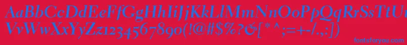 ElectraLhBoldCursiveOldstyleFigures Font – Blue Fonts on Red Background