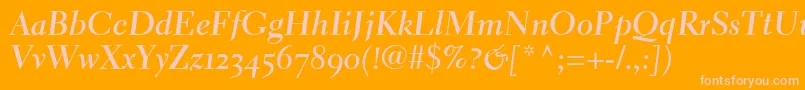ElectraLhBoldCursiveOldstyleFigures Font – Pink Fonts on Orange Background