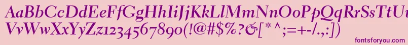 ElectraLhBoldCursiveOldstyleFigures Font – Purple Fonts on Pink Background