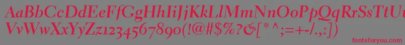 ElectraLhBoldCursiveOldstyleFigures Font – Red Fonts on Gray Background