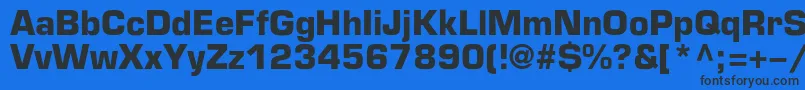 Шрифт EuropecBold – чёрные шрифты на синем фоне