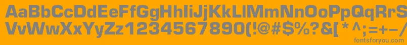 EuropecBold Font – Gray Fonts on Orange Background