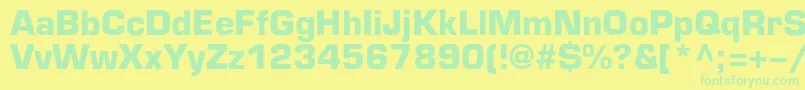 EuropecBold Font – Green Fonts on Yellow Background