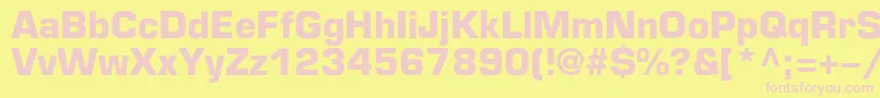 EuropecBold-Schriftart – Rosa Schriften auf gelbem Hintergrund