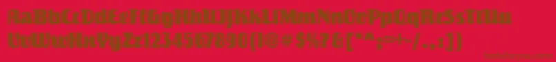 Salut Font – Brown Fonts on Red Background