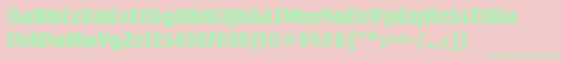 Salut Font – Green Fonts on Pink Background
