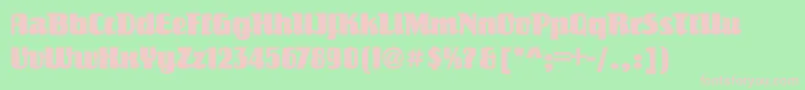 Salut Font – Pink Fonts on Green Background