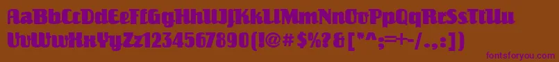 Salut Font – Purple Fonts on Brown Background