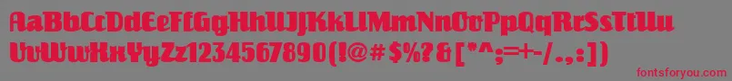 Salut Font – Red Fonts on Gray Background