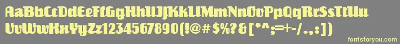 Salut Font – Yellow Fonts on Gray Background