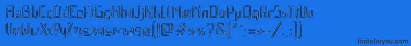 Qebrada Font – Black Fonts on Blue Background