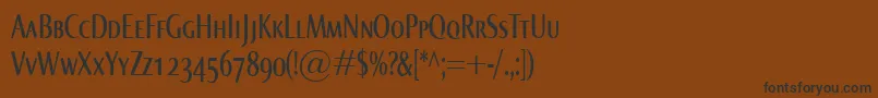 NormaComprSmallcaps Font – Black Fonts on Brown Background