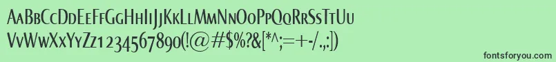 フォントNormaComprSmallcaps – 緑の背景に黒い文字