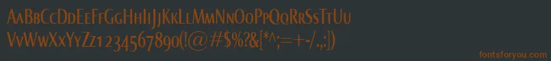 NormaComprSmallcaps Font – Brown Fonts on Black Background