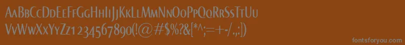 Шрифт NormaComprSmallcaps – серые шрифты на коричневом фоне