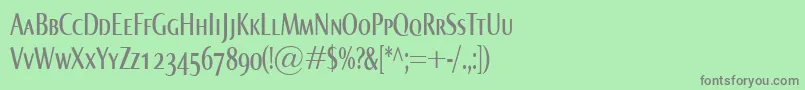 NormaComprSmallcaps Font – Gray Fonts on Green Background