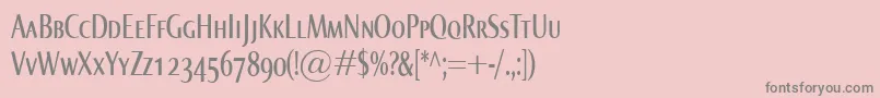 NormaComprSmallcaps Font – Gray Fonts on Pink Background