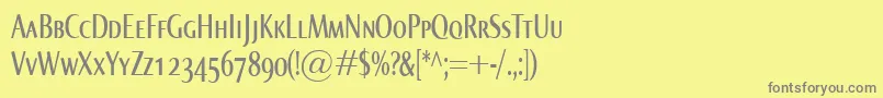 NormaComprSmallcaps Font – Gray Fonts on Yellow Background