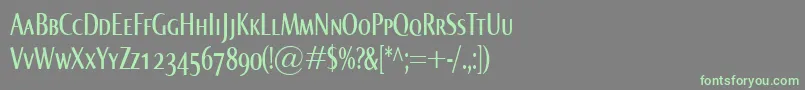 NormaComprSmallcaps Font – Green Fonts on Gray Background