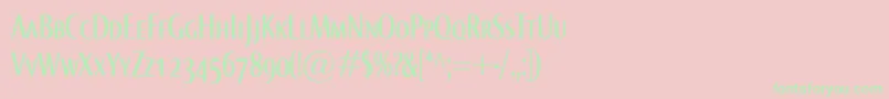 NormaComprSmallcaps Font – Green Fonts on Pink Background