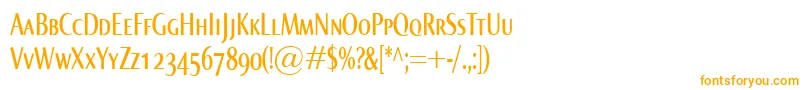 Шрифт NormaComprSmallcaps – оранжевые шрифты на белом фоне