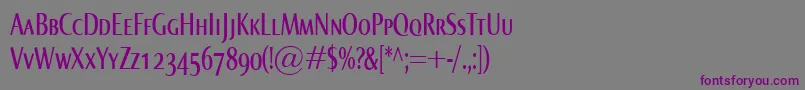 NormaComprSmallcaps Font – Purple Fonts on Gray Background